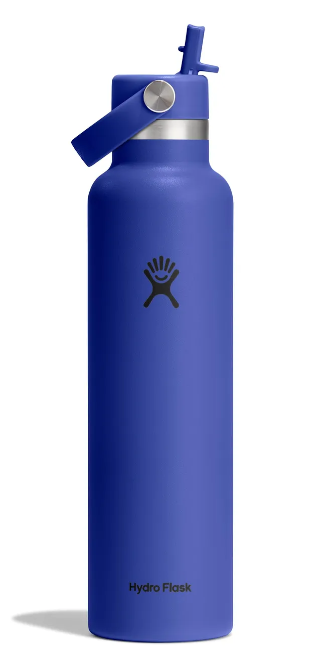 hydro-flask-standard-mouth-straw-lid-bottle-24-oz-capri-blue-insulated-stainless image 1