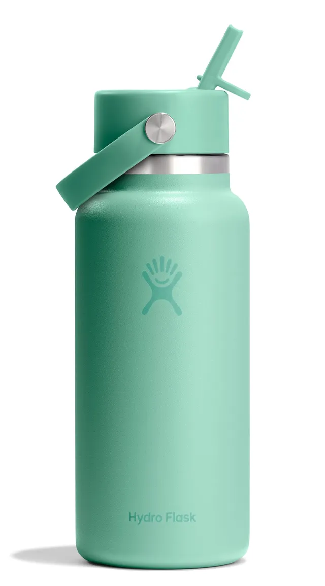 hydro-flask-32-oz-wide-mouth-insulated-water-bottle-with-flex-straw-cap-mermaid- image 1