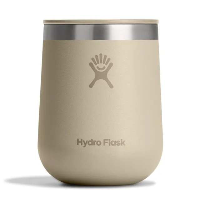 hydro-flask-10-oz-wine-tumbler-oat-tan-insulated-ceramic-lined-stemless-wine-gla image 1