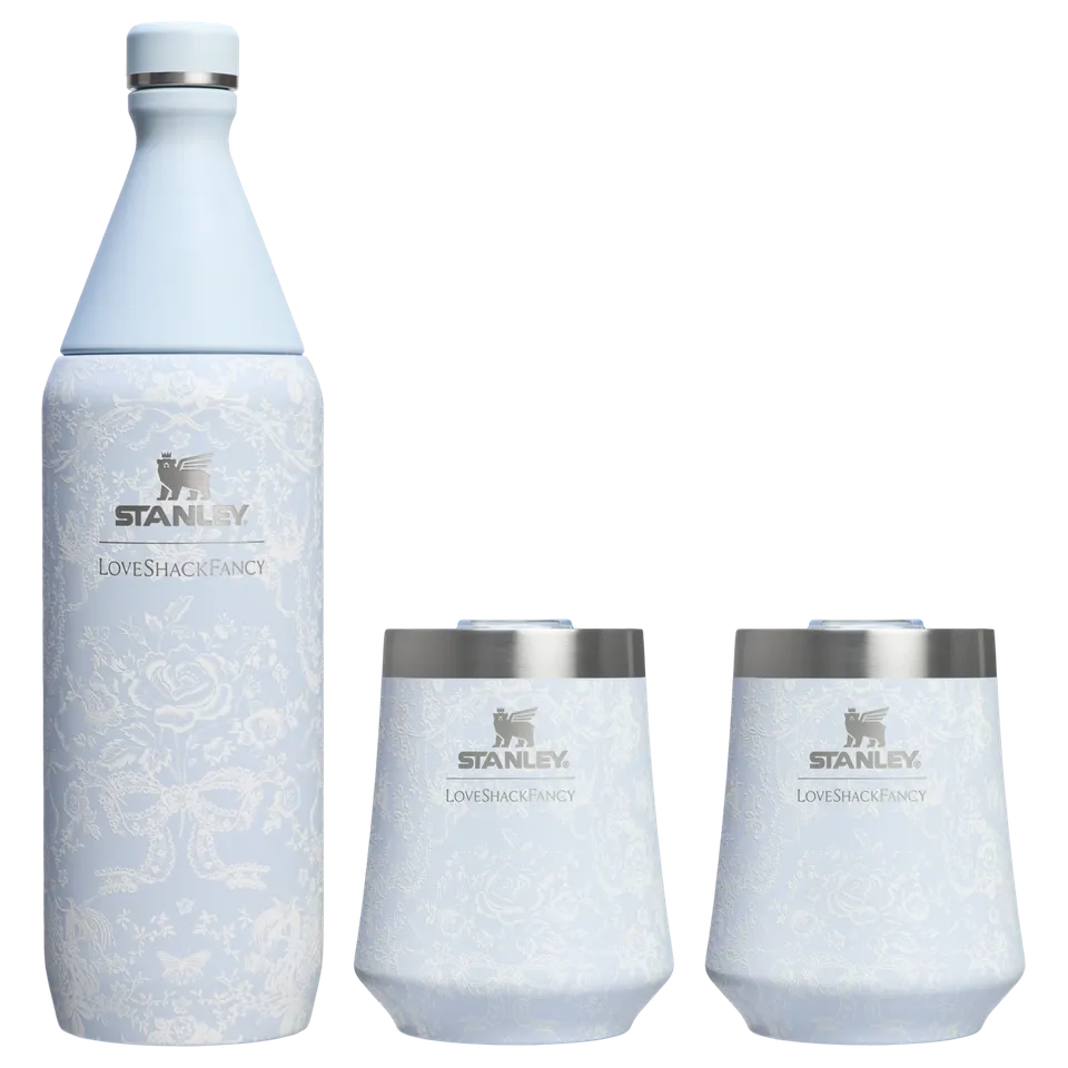 stanley-1913-x-loveshackfancy-holiday-reserve-all-day-wine-set-34-oz-slim-bottle image 1