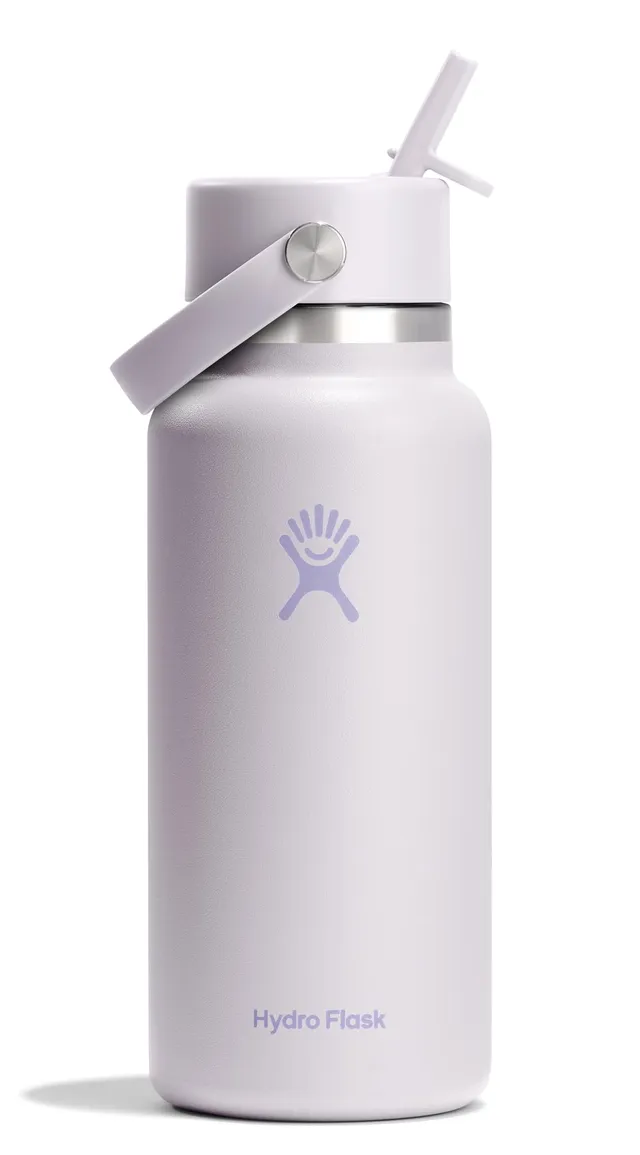 hydro-flask-32-oz-wide-mouth-insulated-water-bottle-with-flex-straw-cap-sea-clou image 1