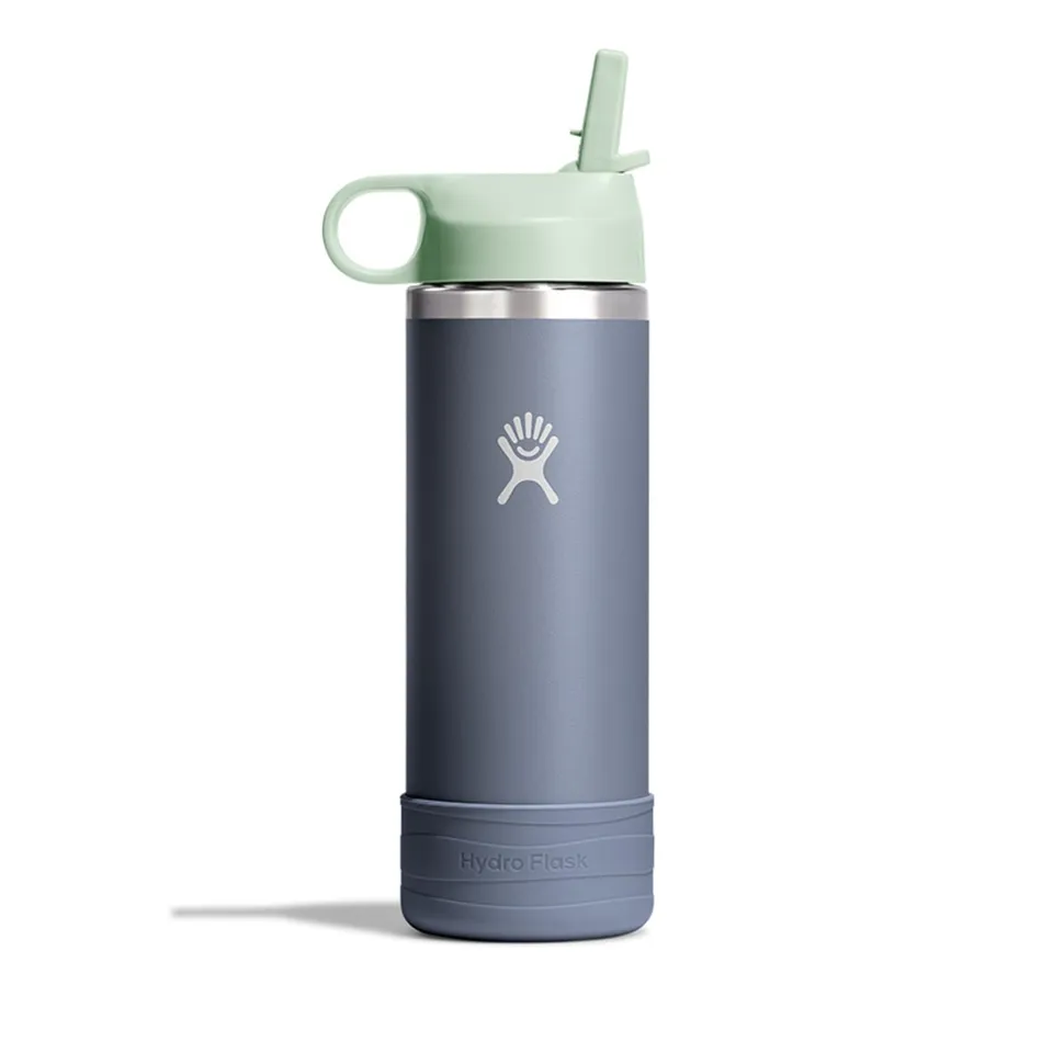 hydro-flask-kids-18-oz-water-bottle-with-straw-cap-insulated-stainless-steel-sch image 1