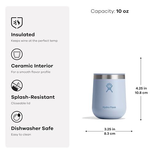 hydro-flask-10-oz-wine-glass-insulated-stemless-stainless-steel-wine-tumbler-wit image 7