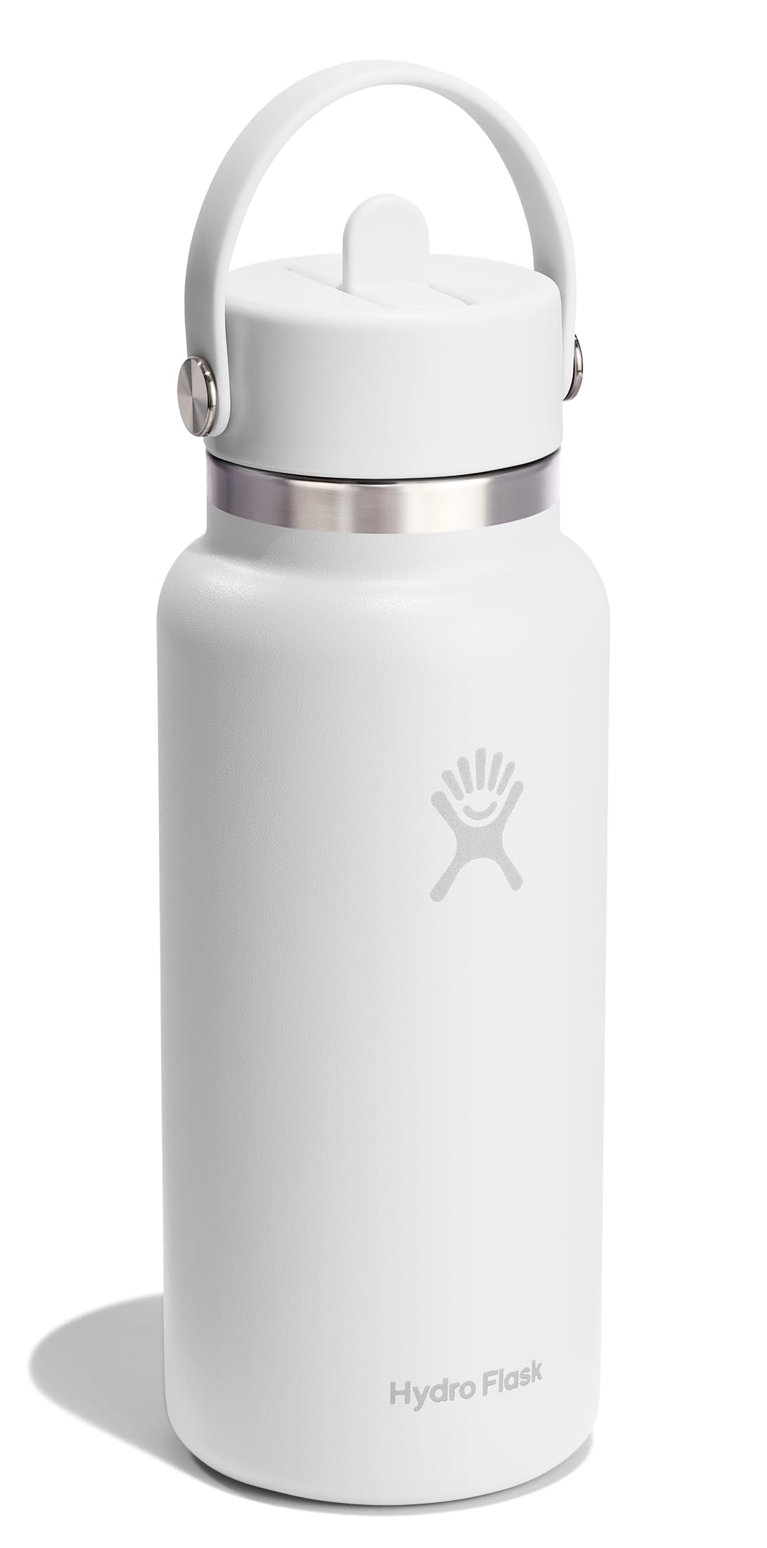 hydro-flask-32-oz-wide-mouth-insulated-water-bottle-with-flex-straw-cap-tonal-wh image 2
