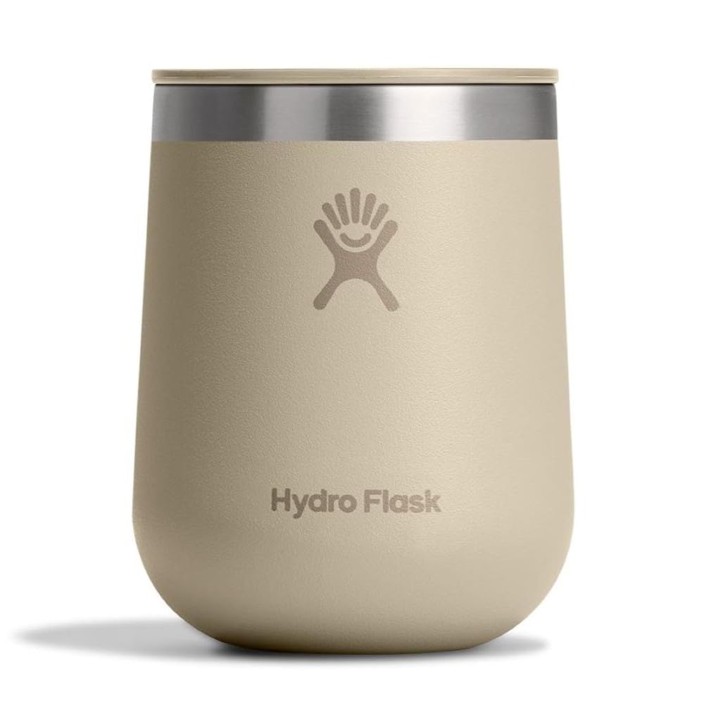 hydro-flask-10-oz-wine-tumbler-oat-tan-insulated-ceramic-lined-stemless-wine-gla image 1