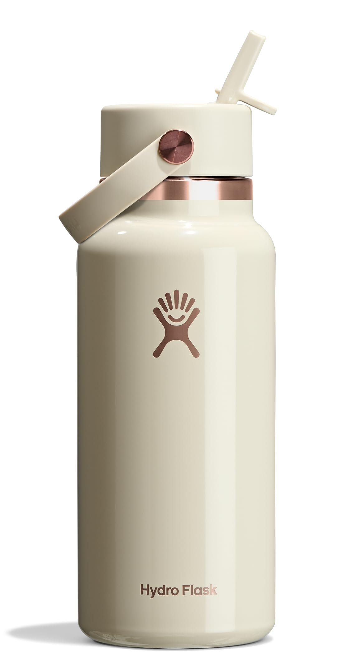 hydro-flask-32-oz-wide-mouth-insulated-water-bottle-with-flex-straw-lid-linen-ro image 1