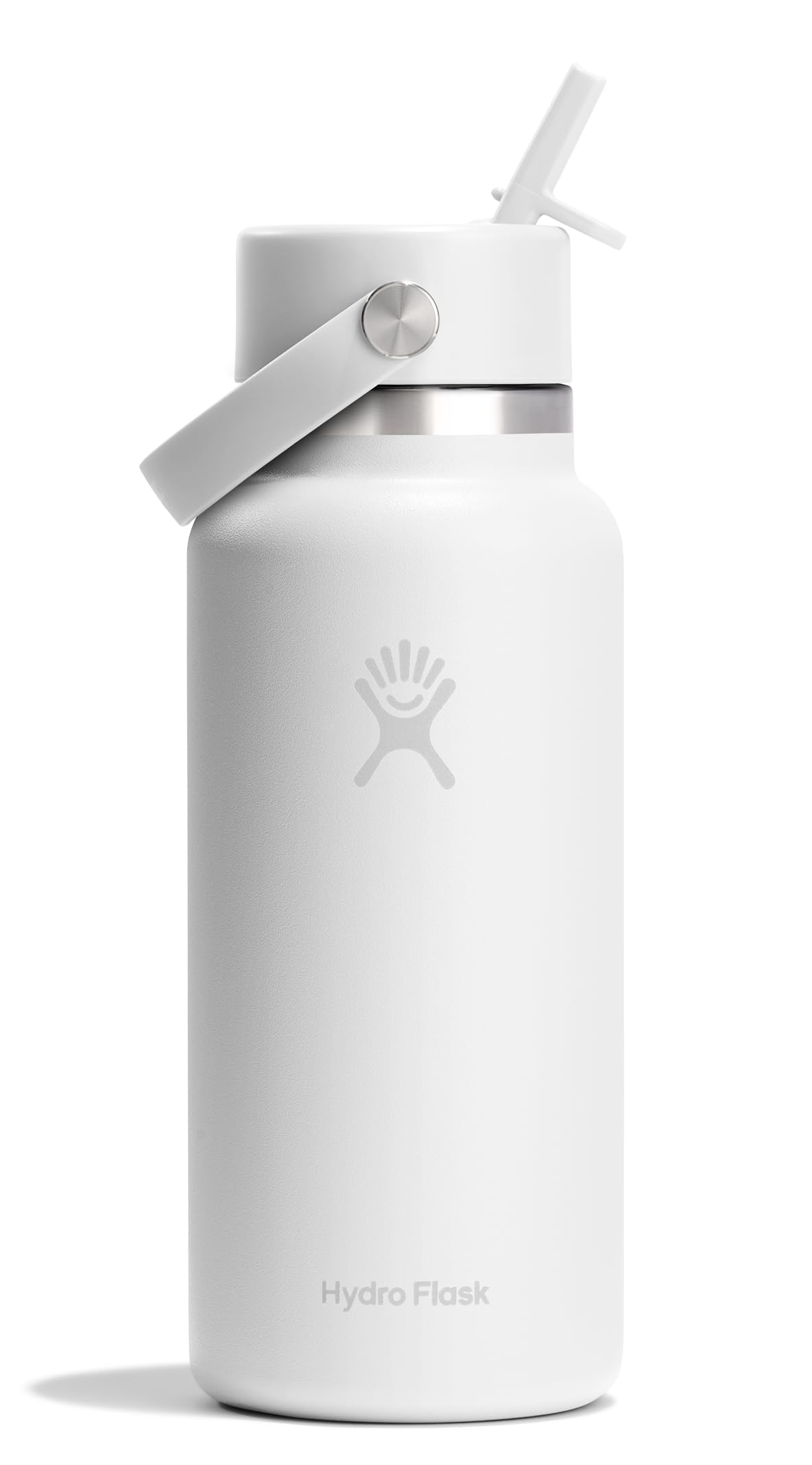 hydro-flask-32-oz-wide-mouth-insulated-water-bottle-with-flex-straw-cap-tonal-wh image 1