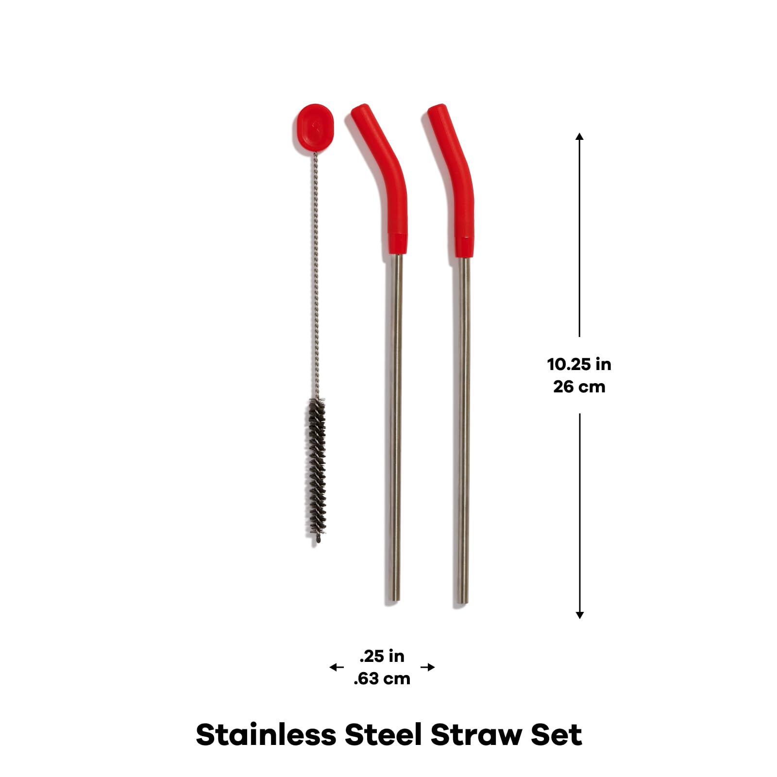 hydro-flask-stainless-steel-straw-set-goji-2-collapsible-reusable-straws-with-cl image 6