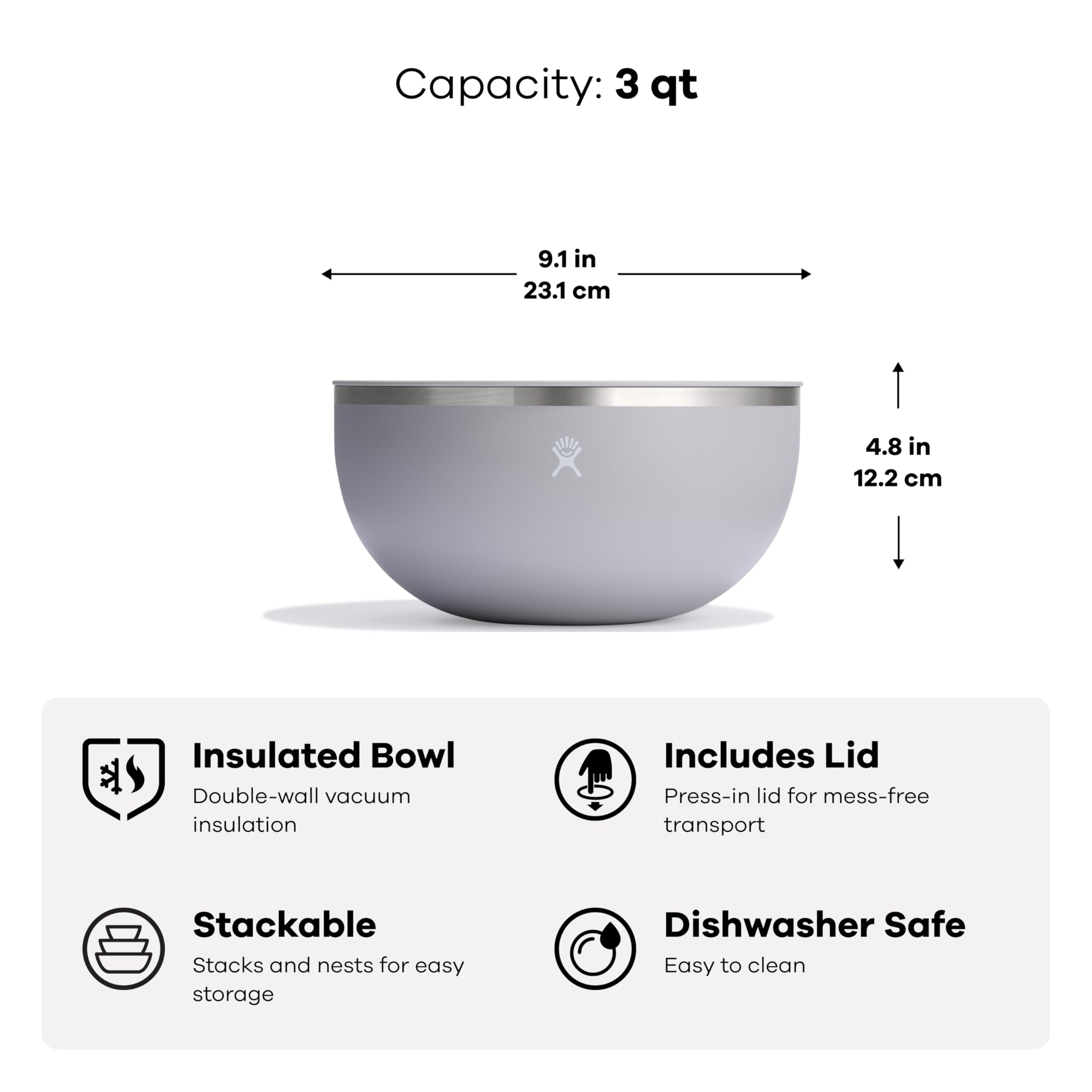 hydro-flask-outdoor-kitchen-insulated-serving-bowl-with-lid-3-quart-stainless-st image 3