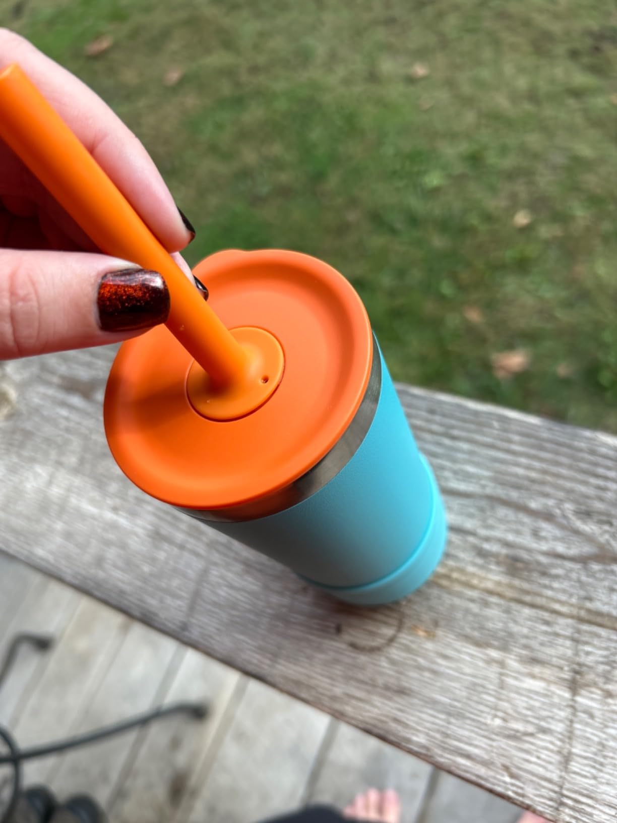 Fits in car seat cup holders