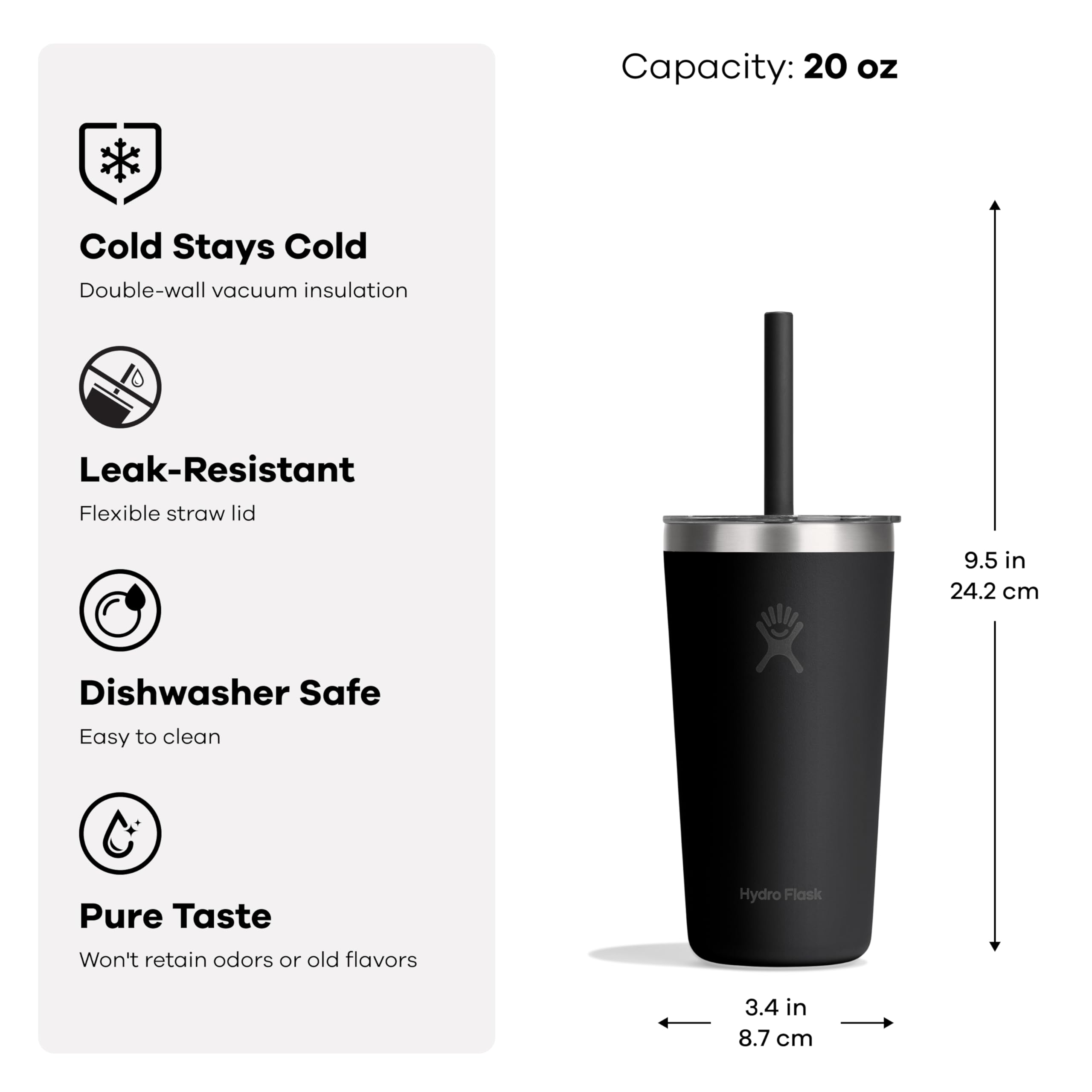hydro-flask-20-oz-all-around-tumbler-with-clear-straw-lid-insulated-stainless-st image 3
