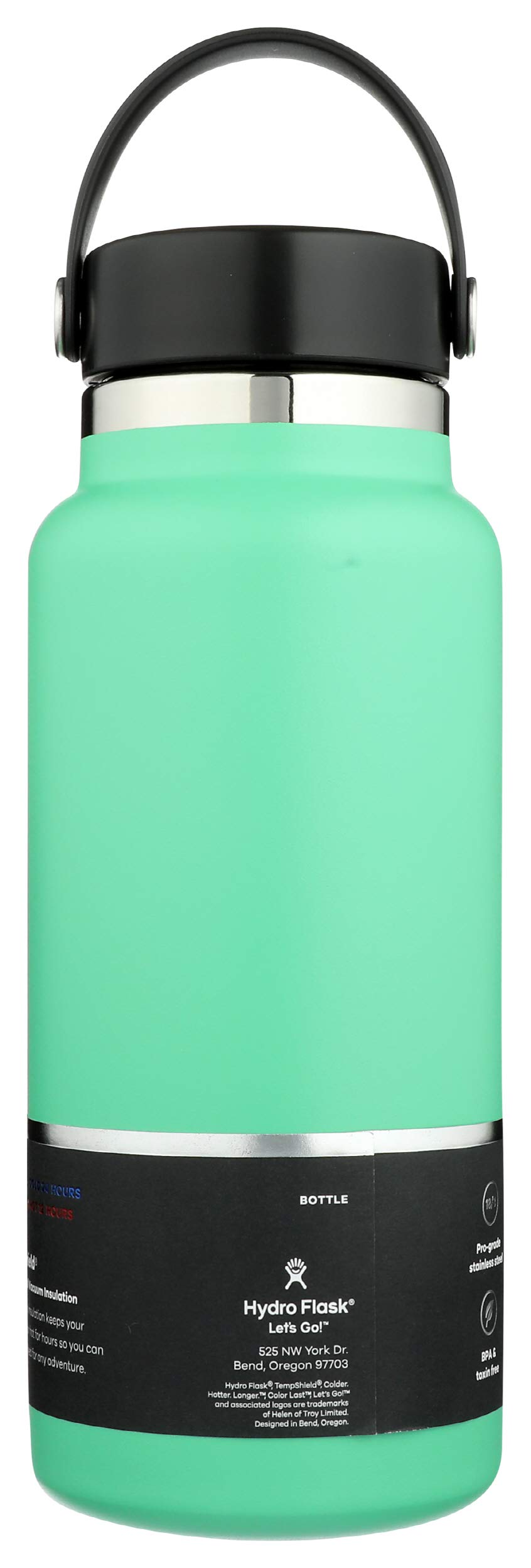 hydro-flask-wide-mouth-2-0-flex-cap-bottle-32-oz-spearmint-vacuum-insulated-stai image 4