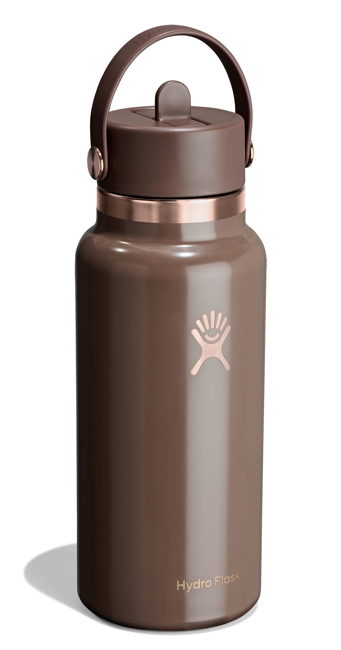 hydro-flask-32-oz-wide-mouth-insulated-water-bottle-with-flex-straw-lid-chocolat image 2
