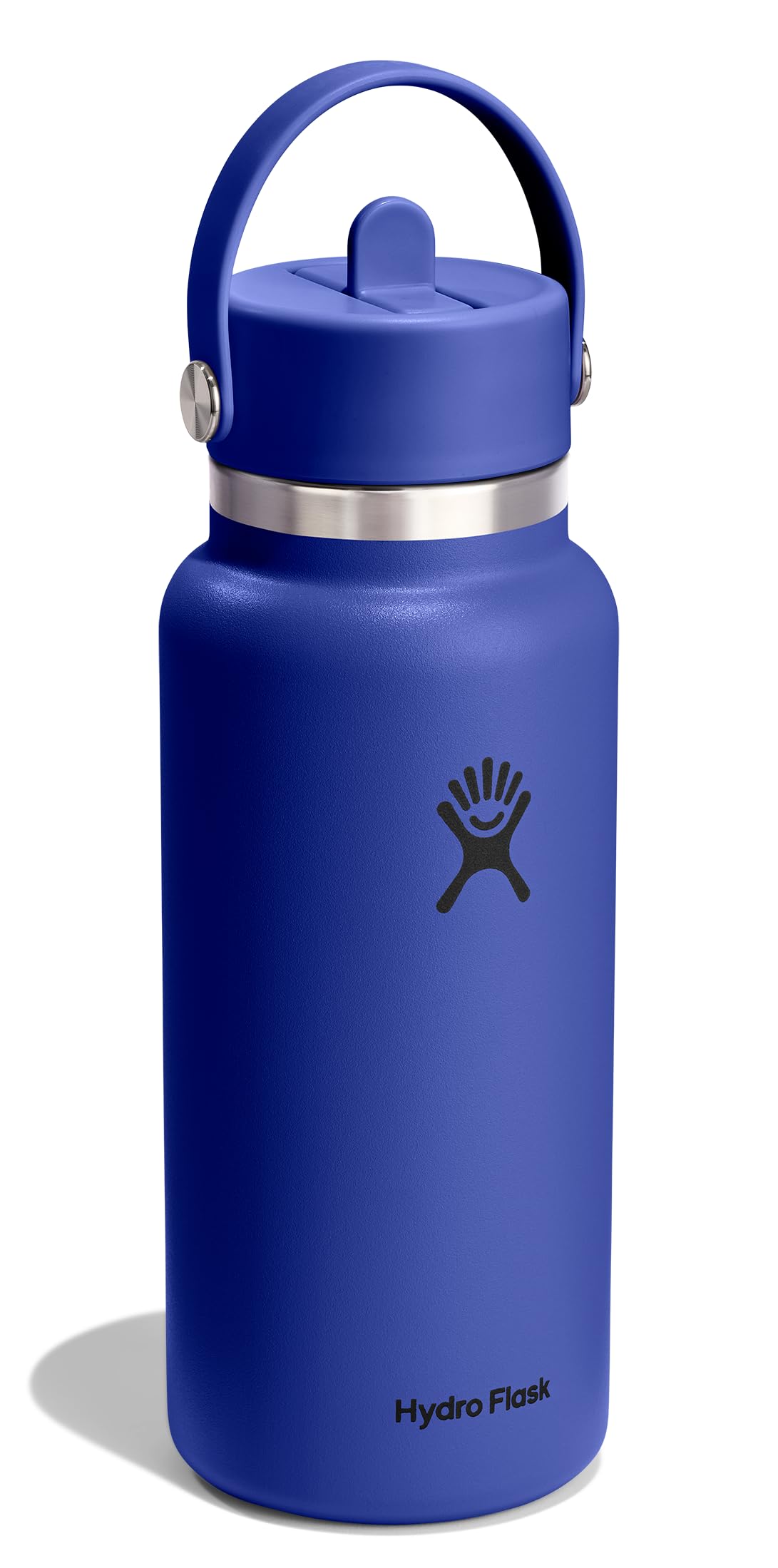 hydro-flask-32-oz-wide-mouth-insulated-water-bottle-with-flex-straw-cap-capri-bl image 2
