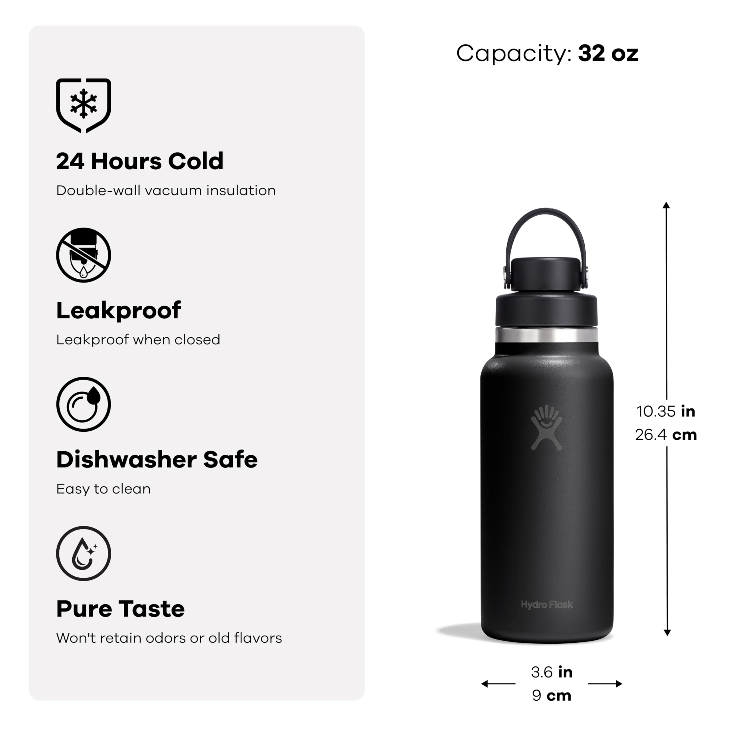 hydro-flask-32-oz-wide-mouth-insulated-stainless-steel-water-bottle-with-flex-ch image 3