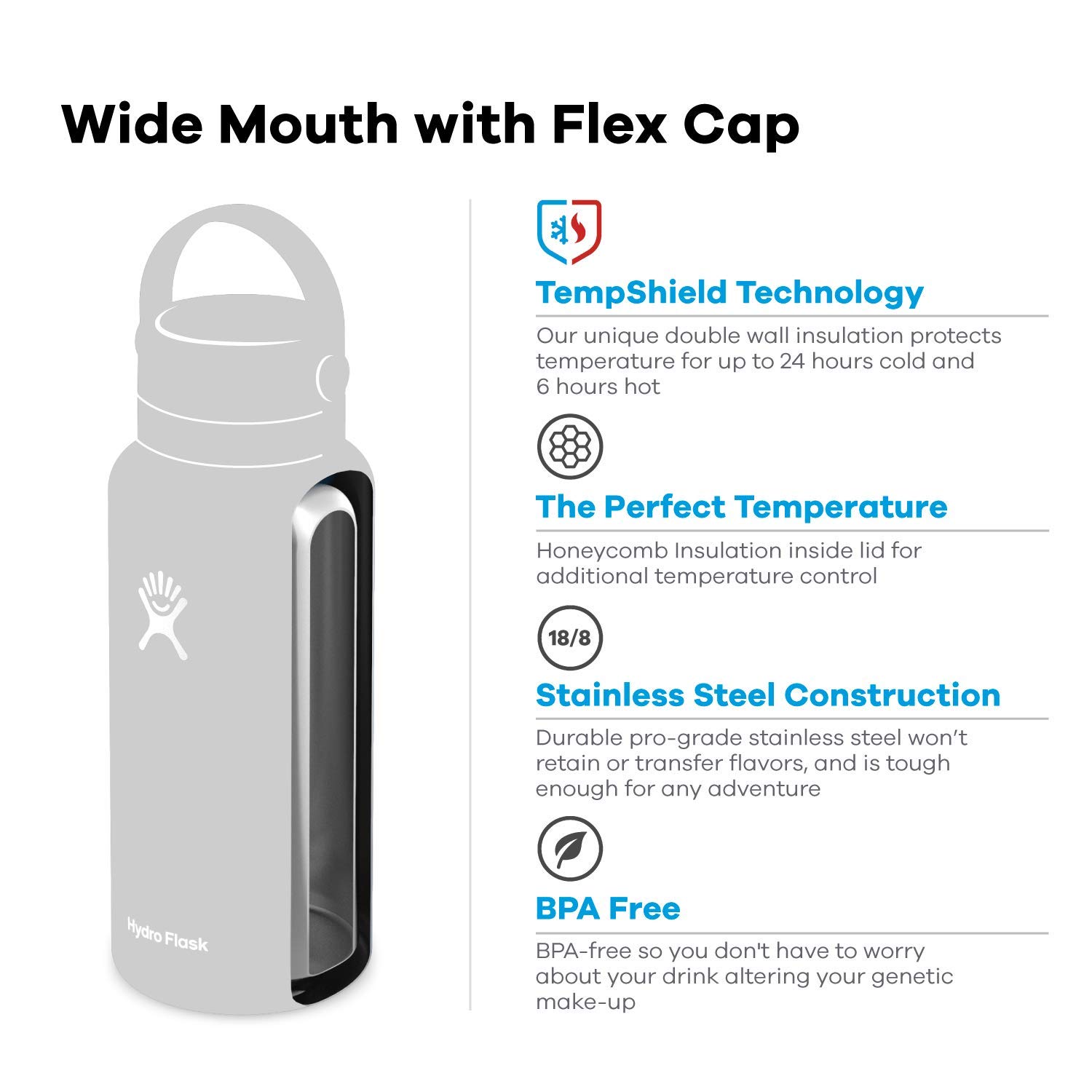 hydro-flask-32-oz-wide-mouth-2-0-water-bottle-with-flex-cap-vacuum-insulated-sta image 2