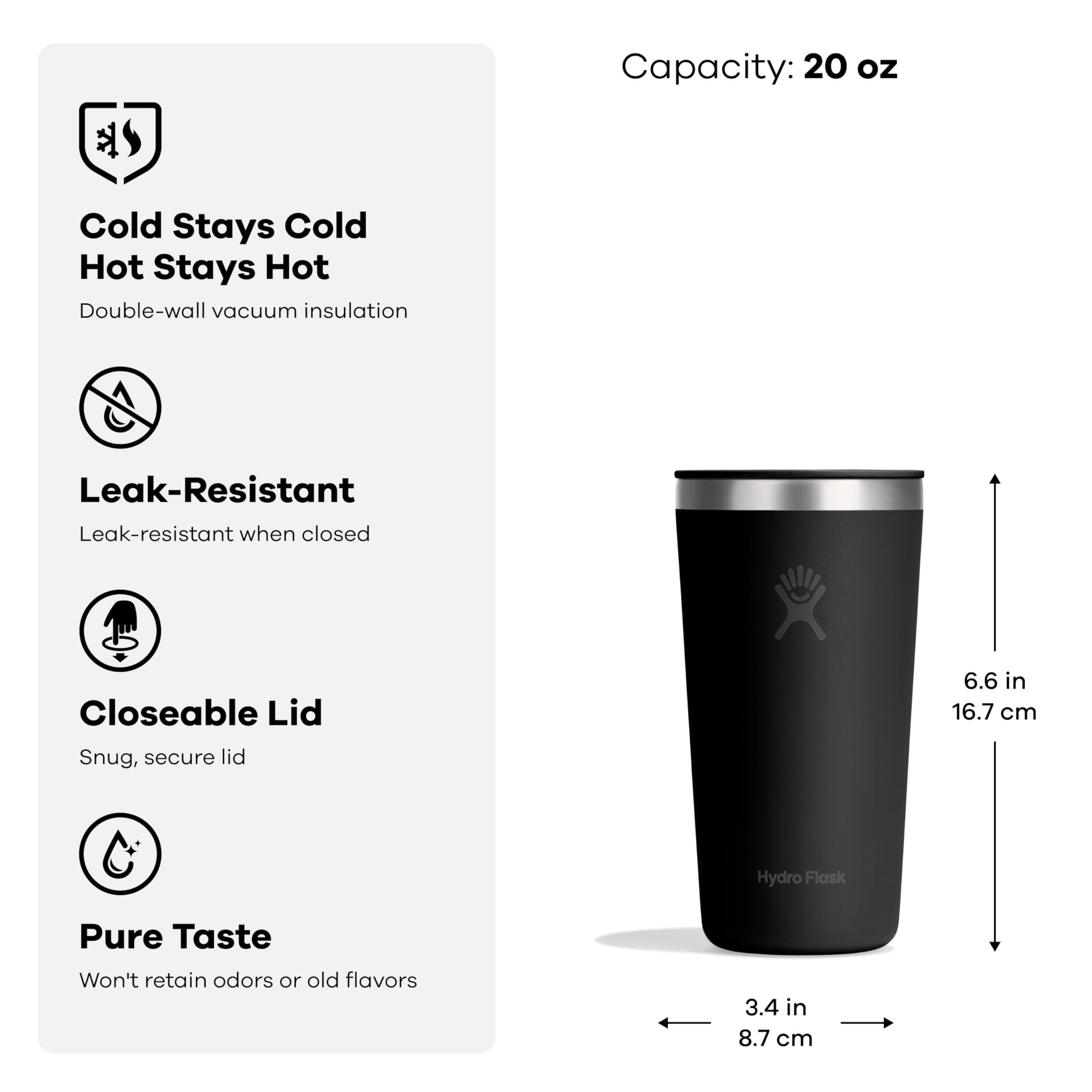 hydro-flask-all-around-tumbler-20-oz-shale-gray-insulated-stainless-steel-travel image 3