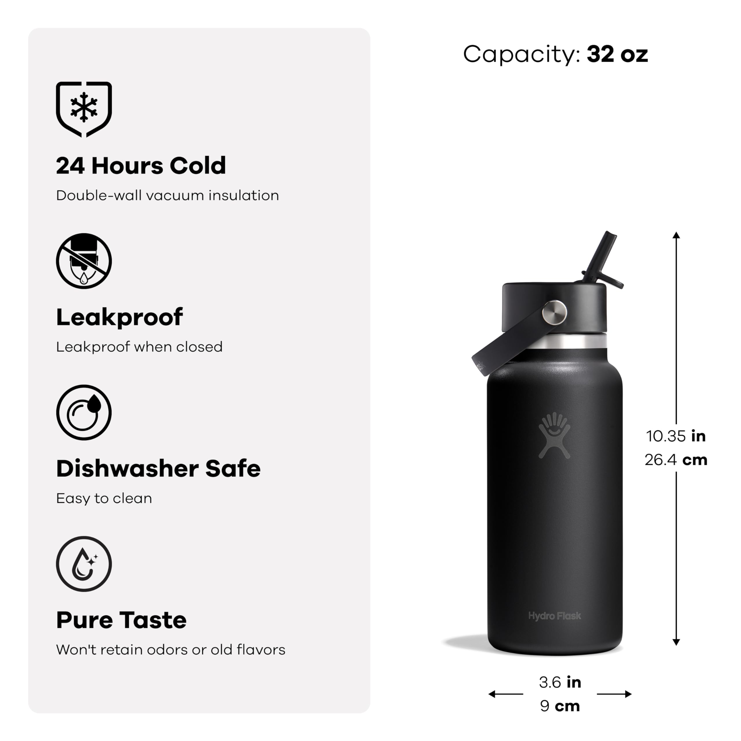 hydro-flask-32-oz-wide-mouth-insulated-water-bottle-with-flex-straw-cap-mermaid- image 3