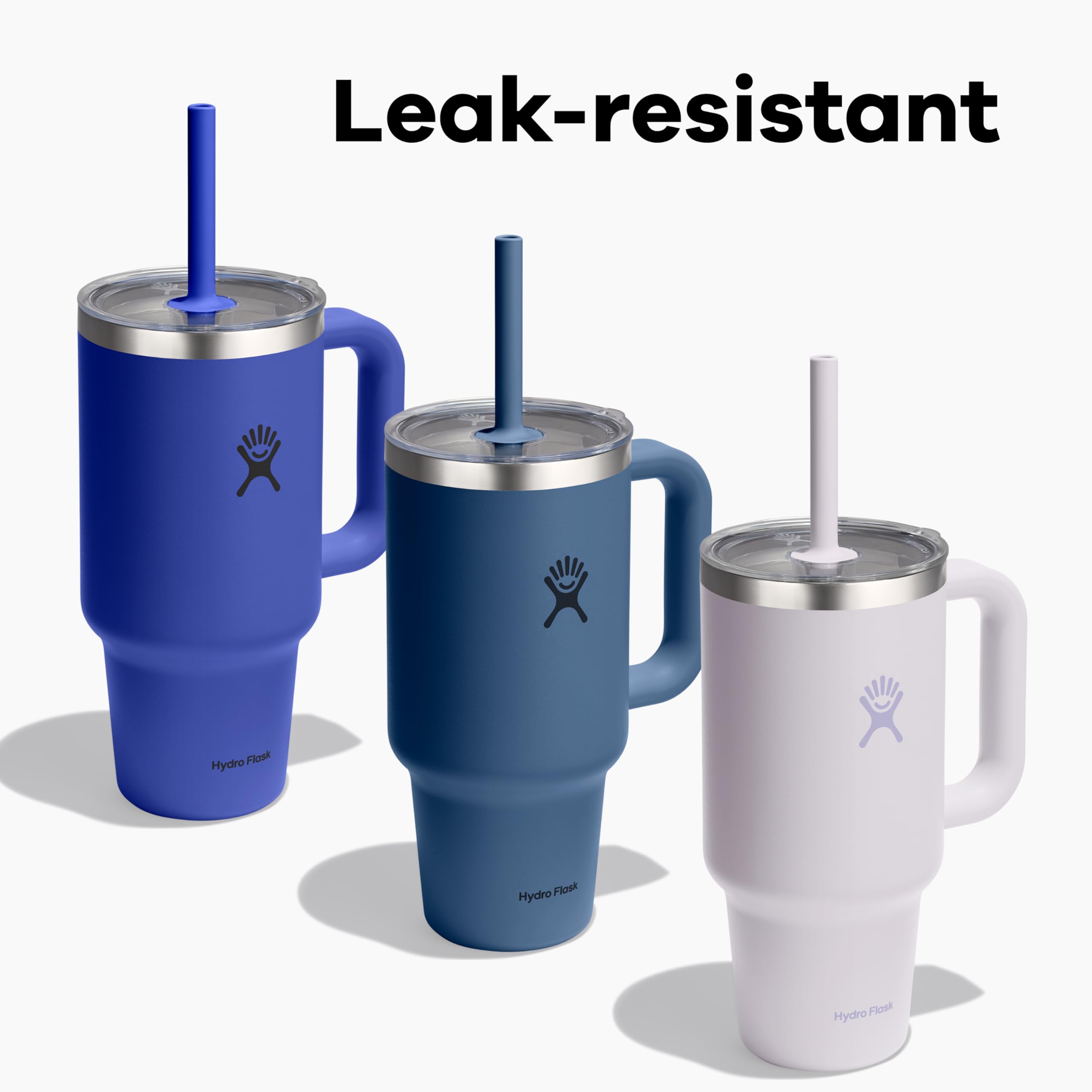 hydro-flask-32-oz-travel-tumbler-with-handle-clear-straw-lid-in-capri-blue-temps image 6