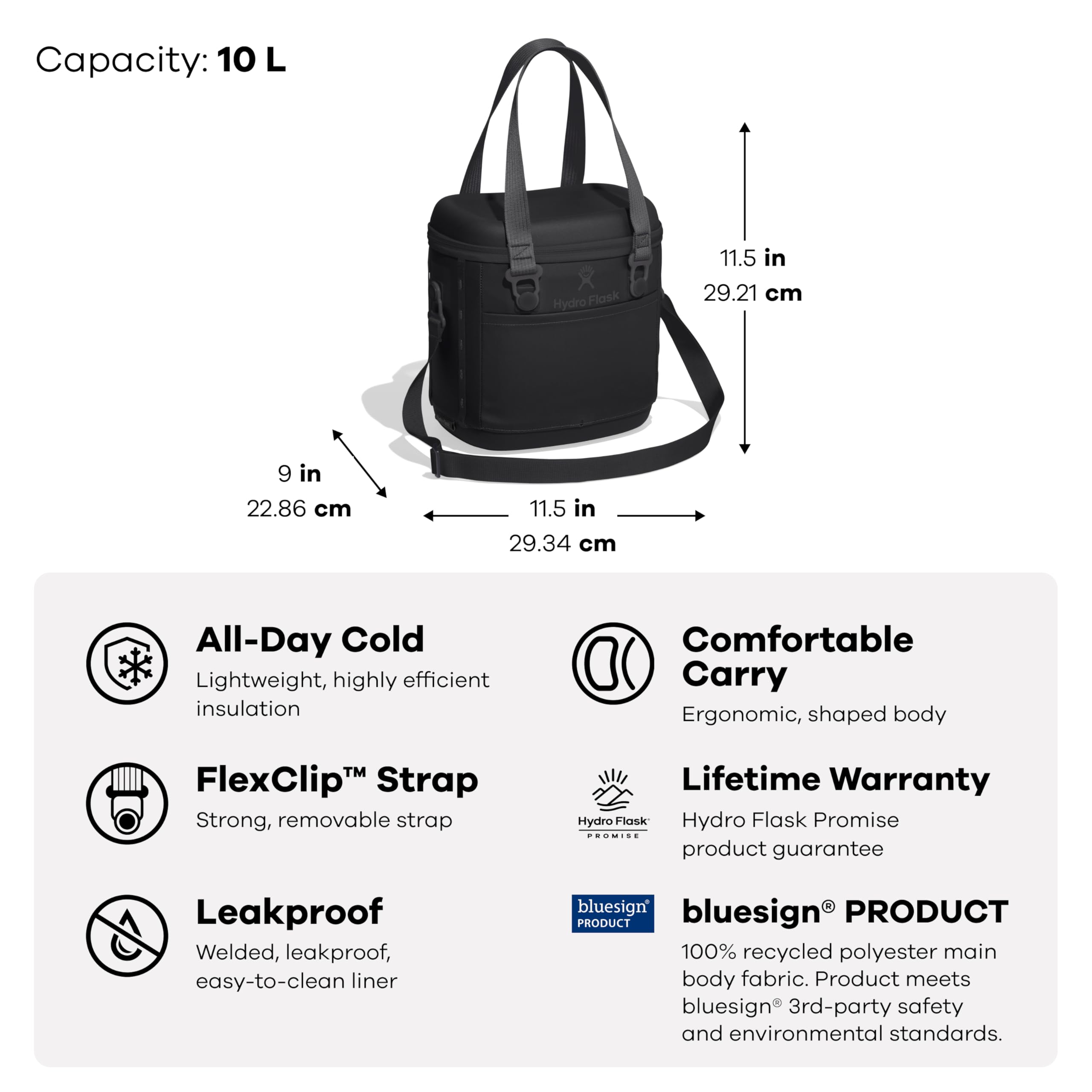 hydro-flask-carryout-soft-cooler-10-l-capri-blue-insulated-portable-leakproof-co image 3
