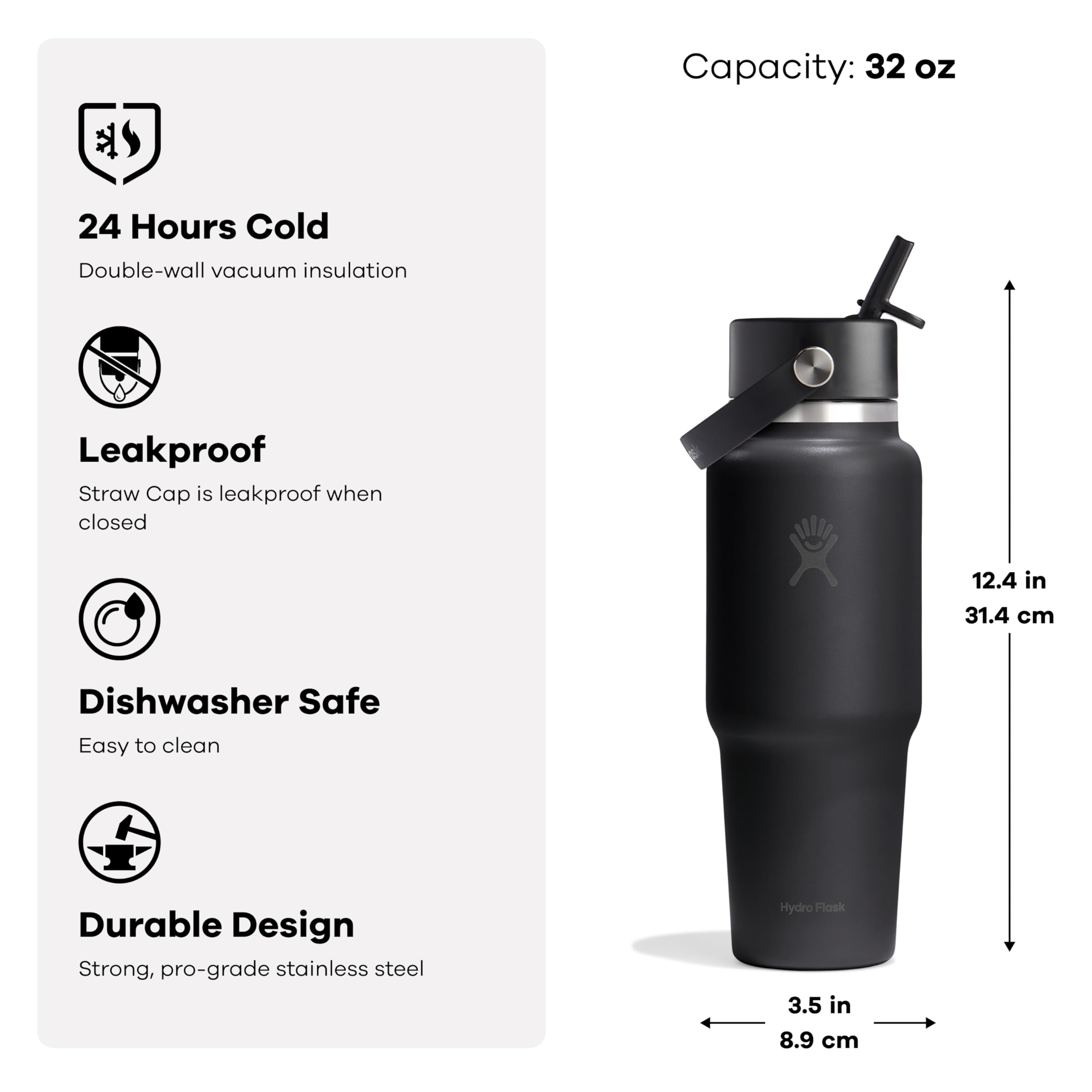 hydro-flask-32-oz-travel-water-bottle-with-wide-flex-straw-cap-cupholder-friendl image 3