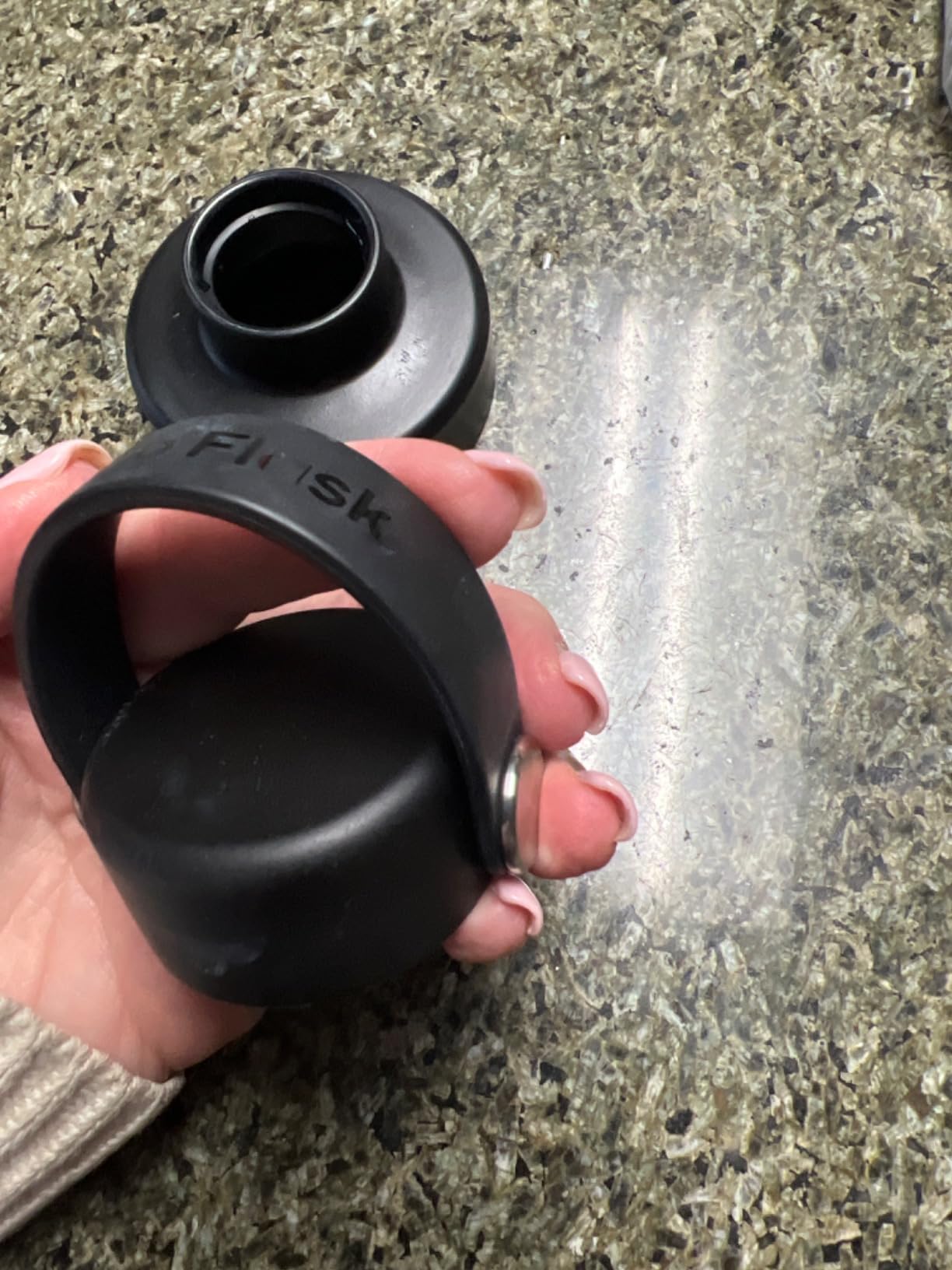Solid but cap has two parts