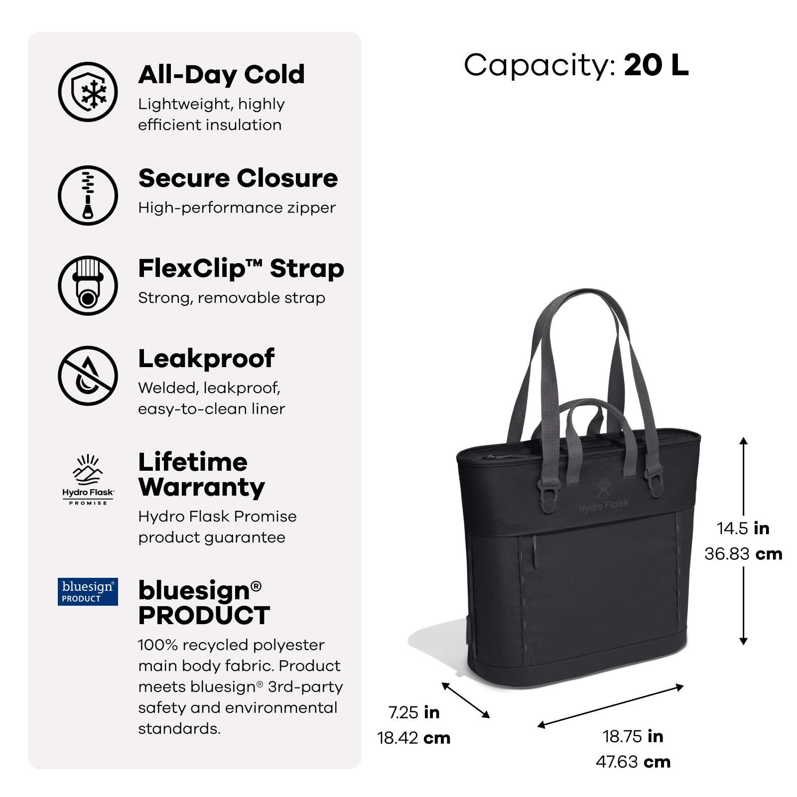 hydro-flask-carryout-cooler-tote-20-l-insulated-tote-bag-black-100-recycled-poly image 3
