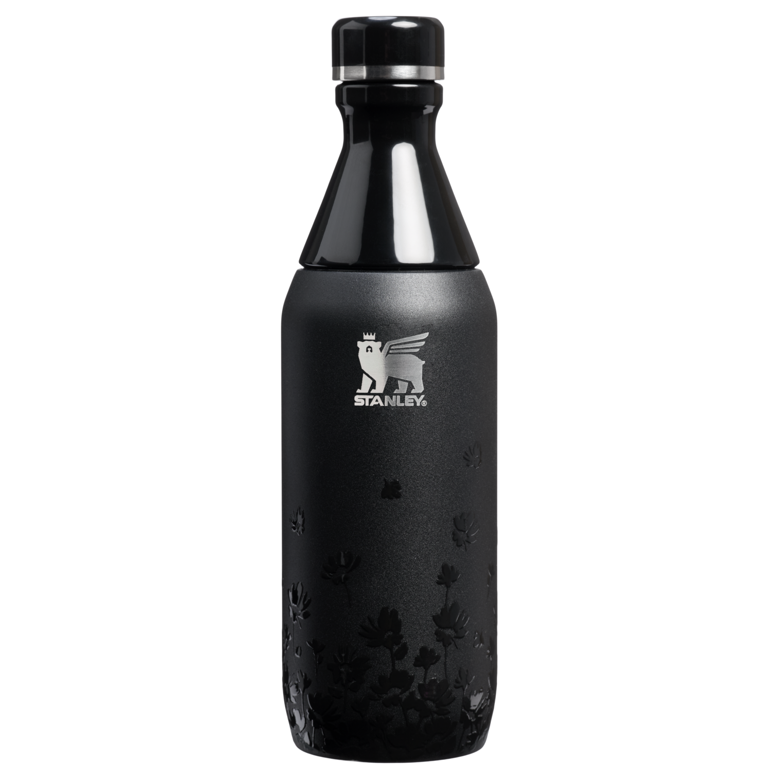 stanley-1913-x-jennie-all-day-slim-luxe-bottle-12-oz-dark-floral-silver-finish-i image 1