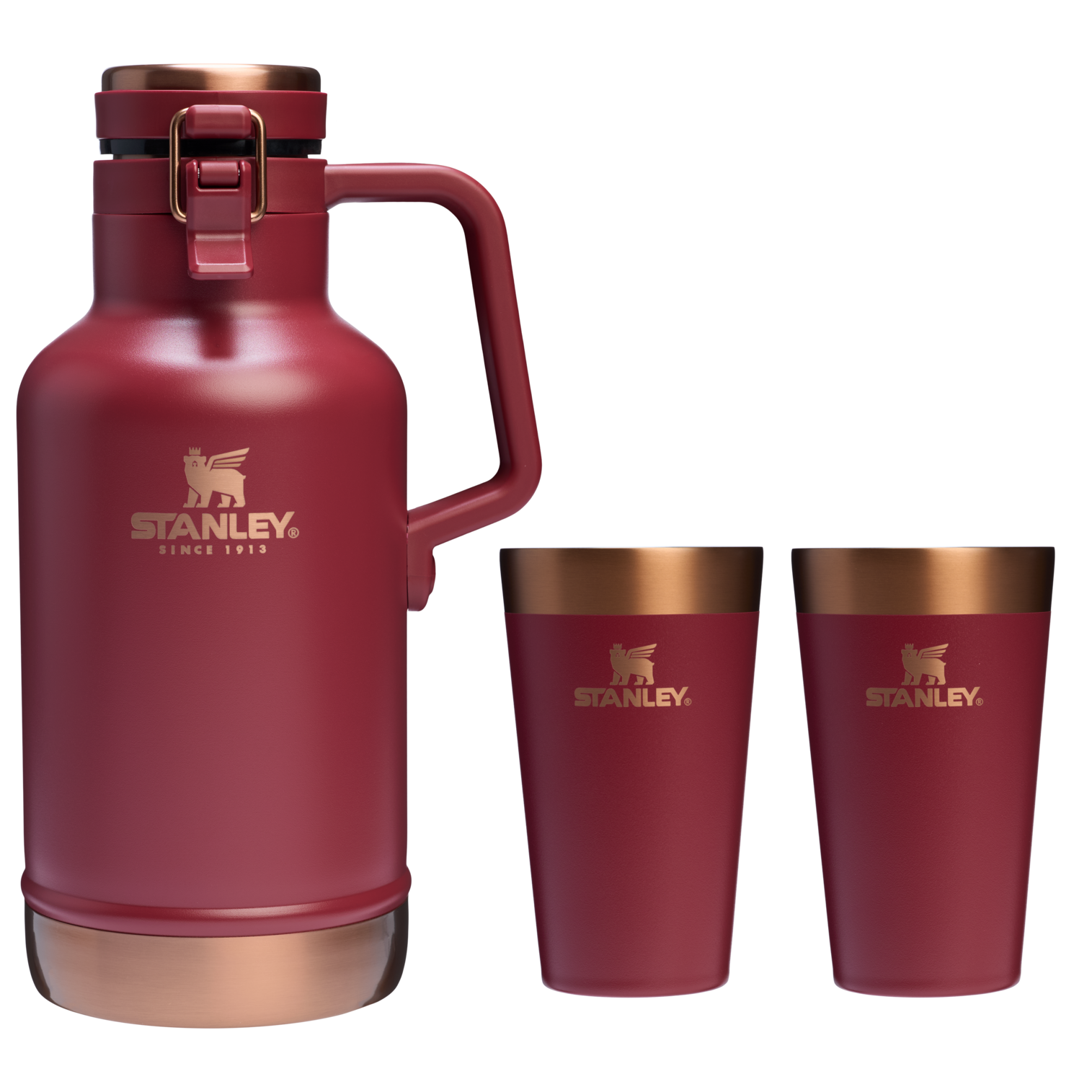 stanley-1913-stay-chill-growler-set-64-oz-easy-pour-growler-16-oz-companion image 2