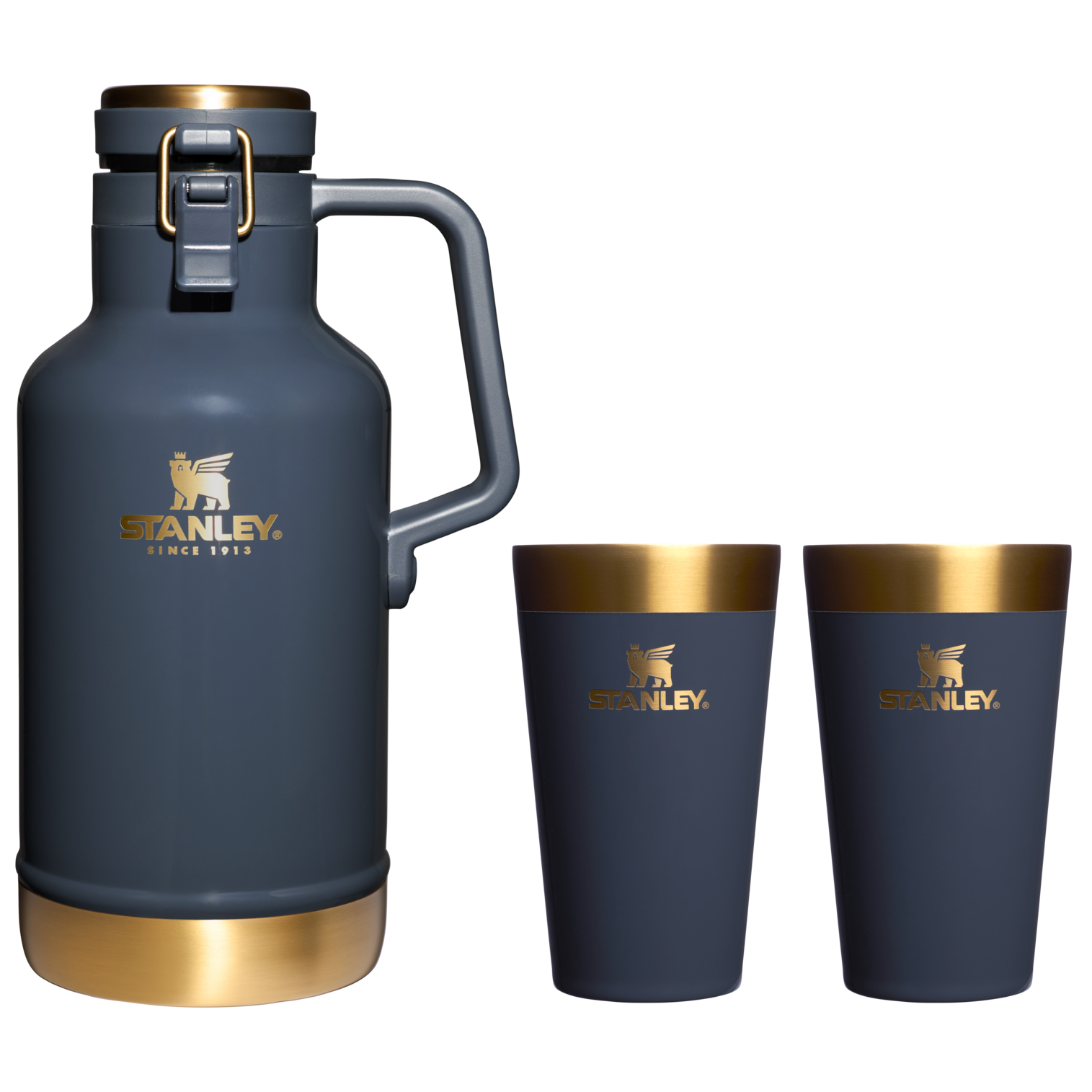 stanley-1913-stay-chill-growler-set-64-oz-easy-pour-growler-16-oz-companion image 1