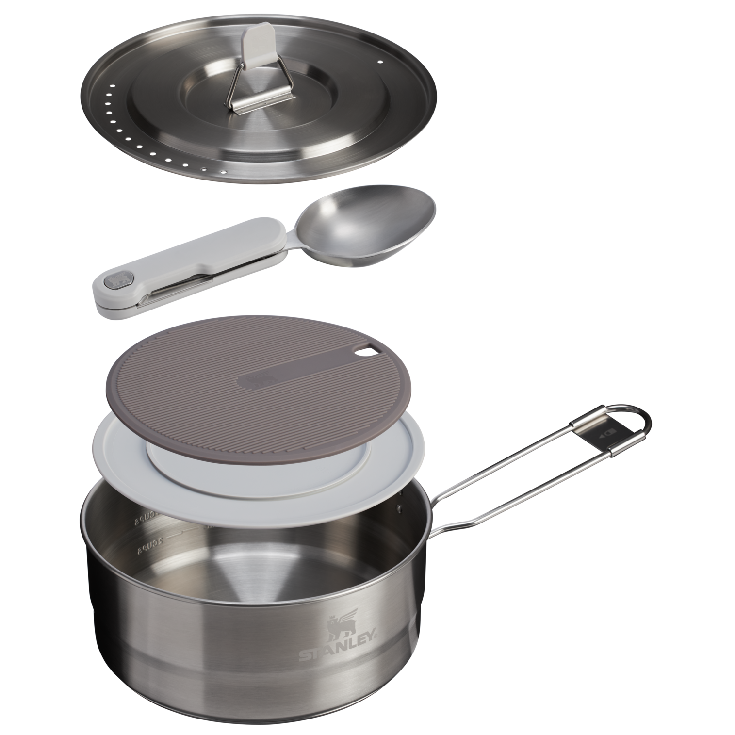 stanley-1913-wildfare-pro-saucepan-cookset-5-piece-tri-ply-stainless-steel-camp- image 3